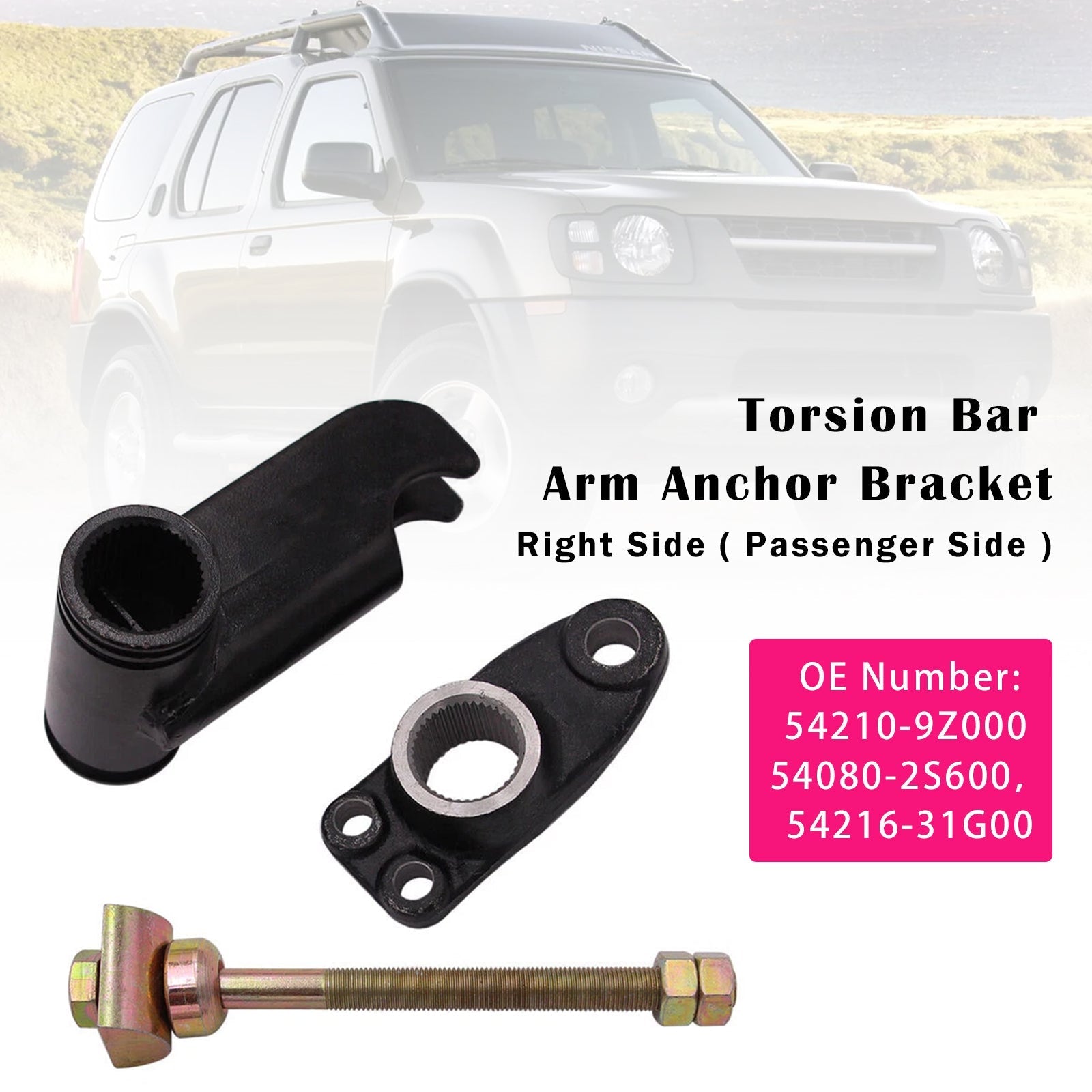 2001-2004 Nissan Xterra V6 Frontier Right Torsion Bar Anchor Support Bracket