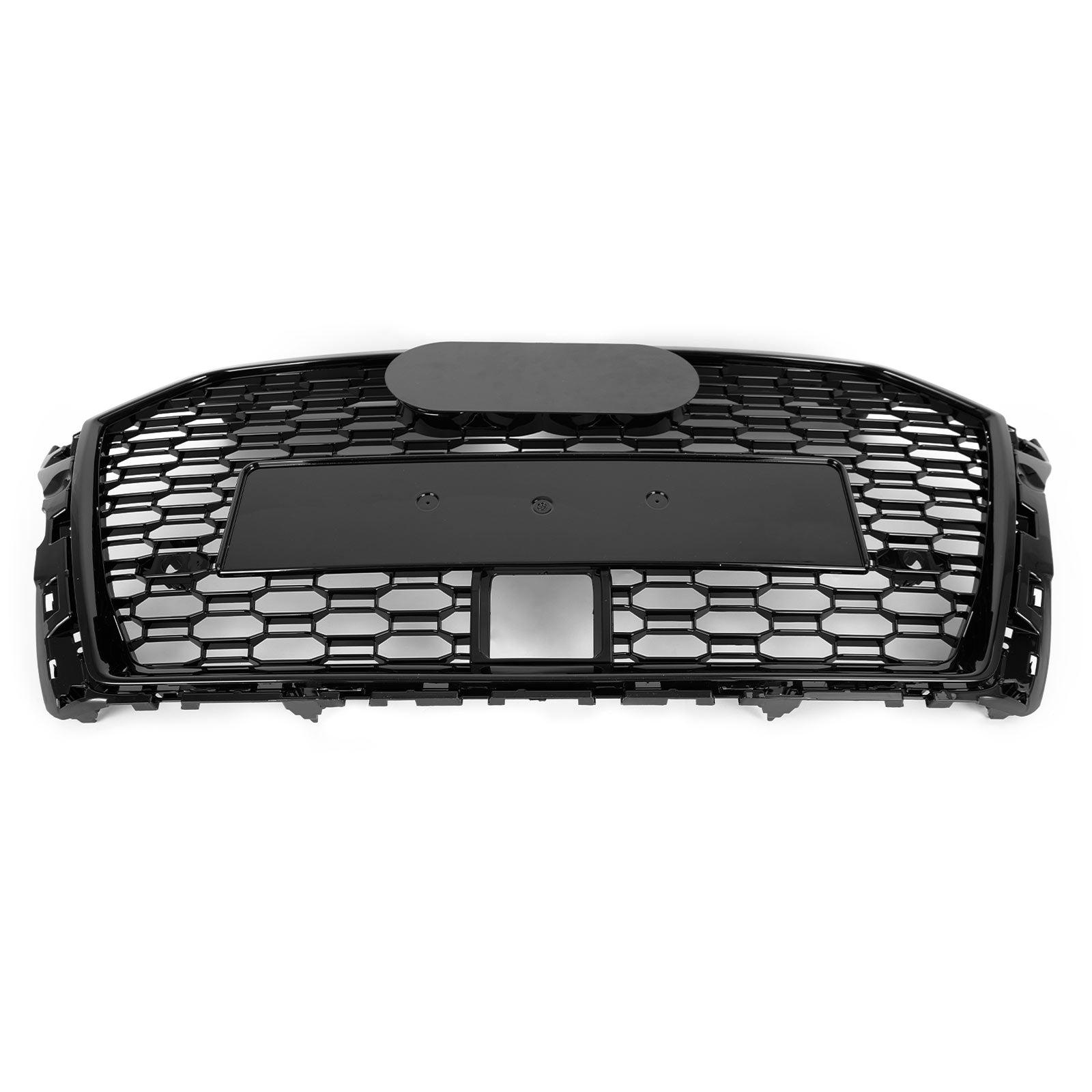 17-19 Audi A3 S3 Front Grille Honeycomb RS3 Design ACC Compatible Gloss Black