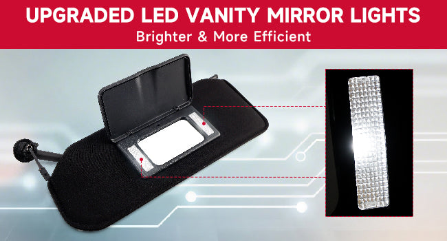 1997-2004 Corvette C5 Black Shaded Sun Visors Pair with Built-in Vanity Mirrors