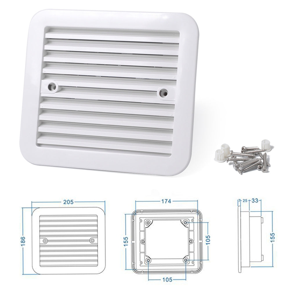 12V Side Vent Exhaust Fan for RV Caravan Trailer Cooling Ventilation System