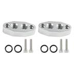 Dual Oil Cooler Adapter Plates -6AN ORB Thread In/Out Ports for LS1 LSX LS2 LS3 LS Engines