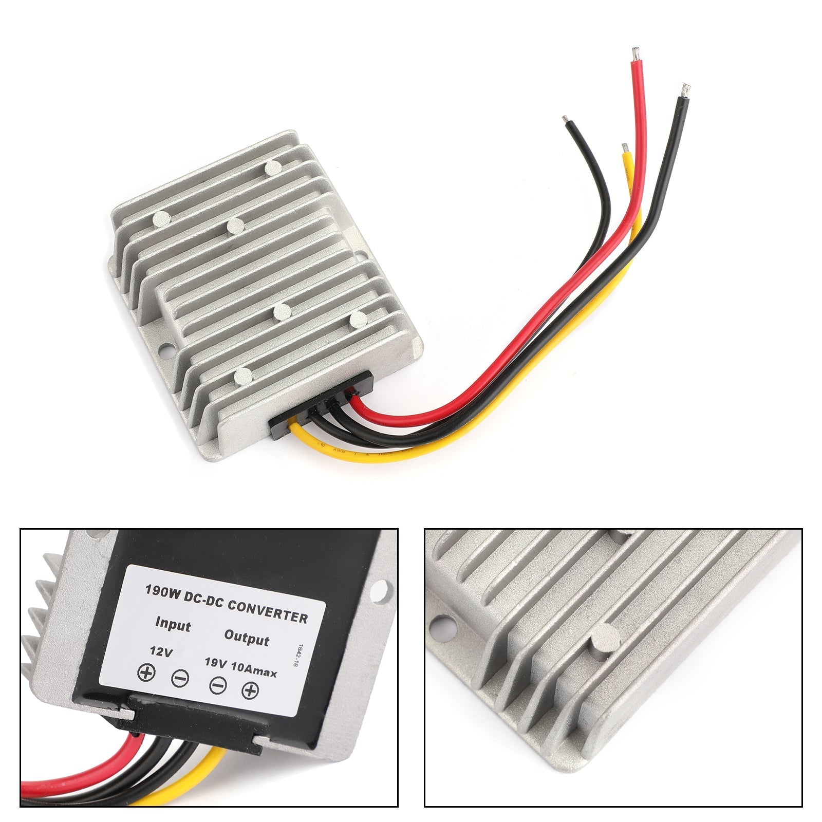 190W Boost Converter 12V Input 19V Output 10A DC-DC Voltage Regulation Module