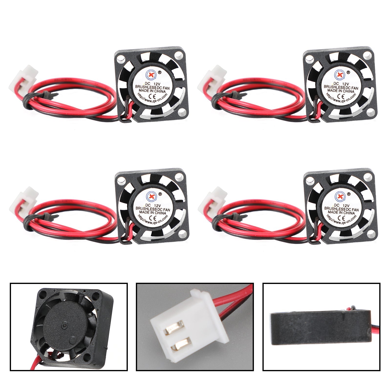12V Brushless DC Cooling Blower Fan 2 Pin 20x20x6mm 0.06A 2006