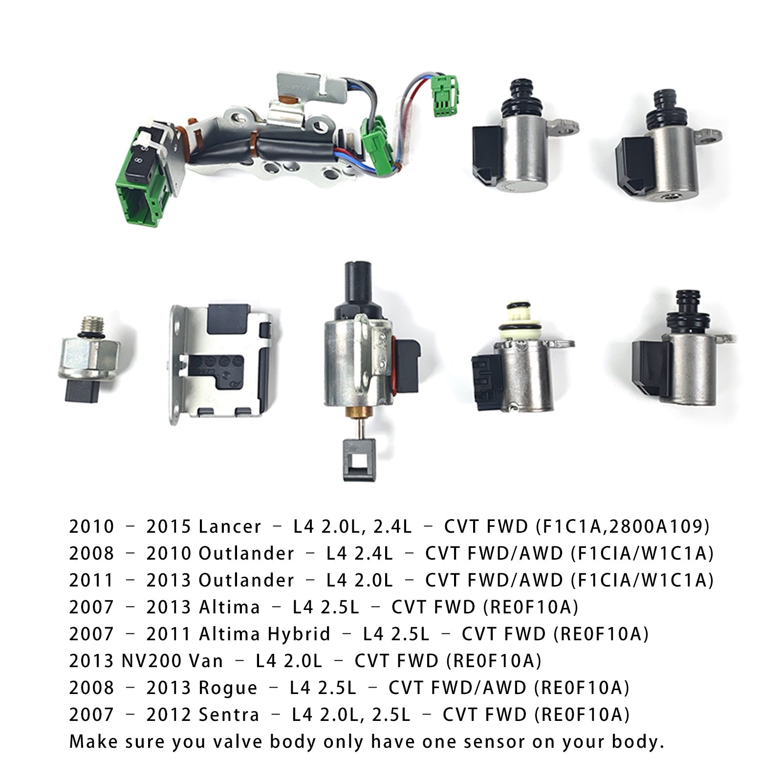RE0F10A CVT Solenoid Valve Assembly for 2007-2011 Altima Hybrid 2.5L with JF011 Sensor