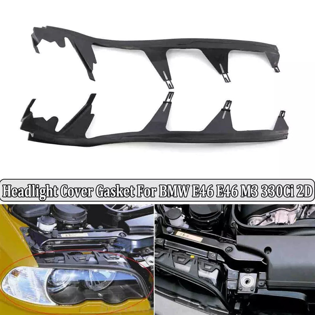 BMW E46 M3 2-Door Headlight Seal Strip 2001-2006 Replacement Sealing Lips 63128384489