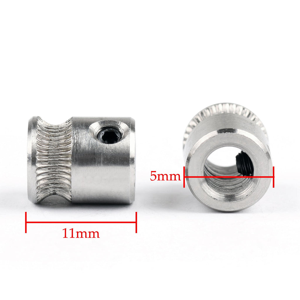 12-Pack MK8 Extruder Drive Pulley Steel Gear for 1.75/3.0mm 3D Printing Filament