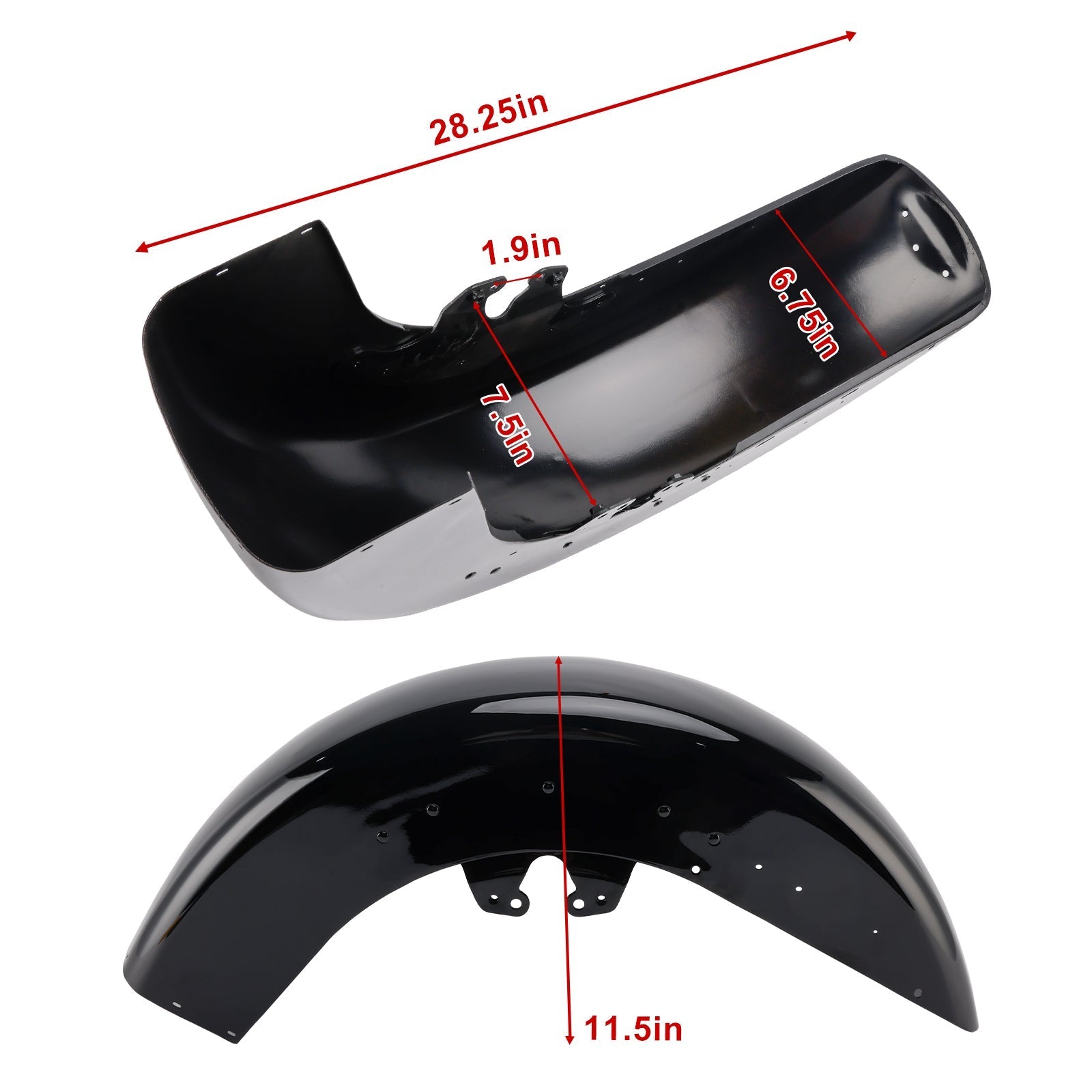 014+ Harley-Davidson Electra Glide Ultra Limited - FLHTKSteel Front Fender Mudguard