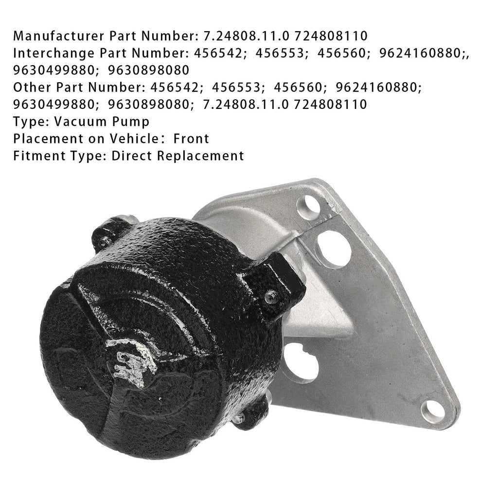 Vacuum Pump for 1997-2002 Peugeot 306 1.9 Diesel 9630499880 456542