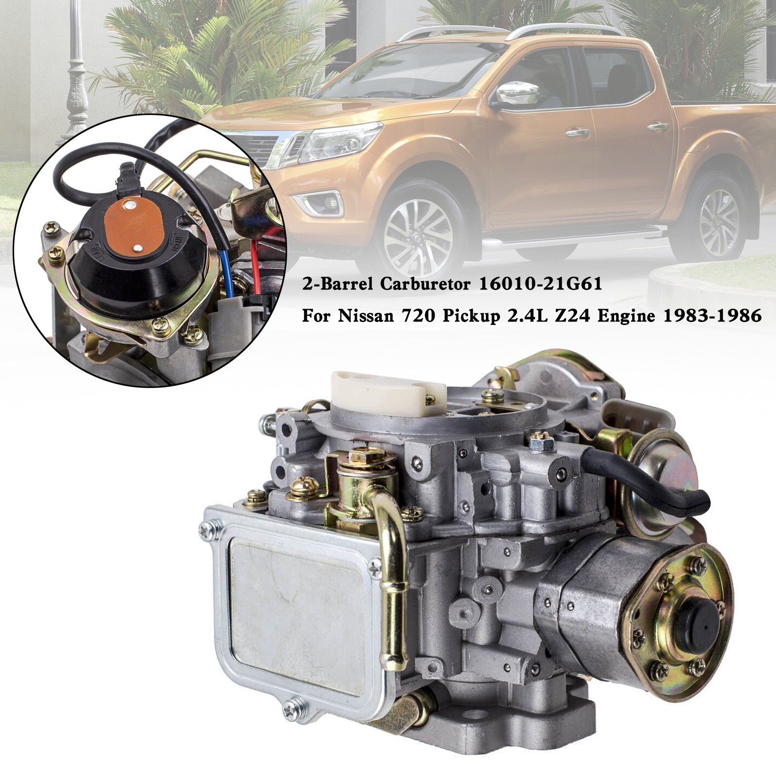 16010-21G61 Two-Barrel Carburetor Assembly For 1983-1986 Nissan 720 Z24 2.4L Pickup
