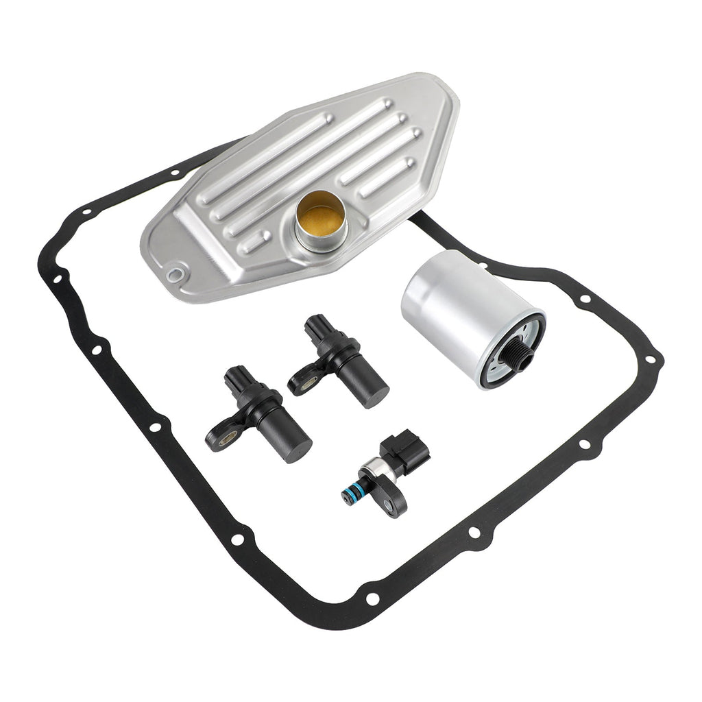 Dodge Dakota and Pickup 2000-2011 45RFE 545RFE 68RFE Transmission Sensor Kit with 4WD Filter Pan and Gasket