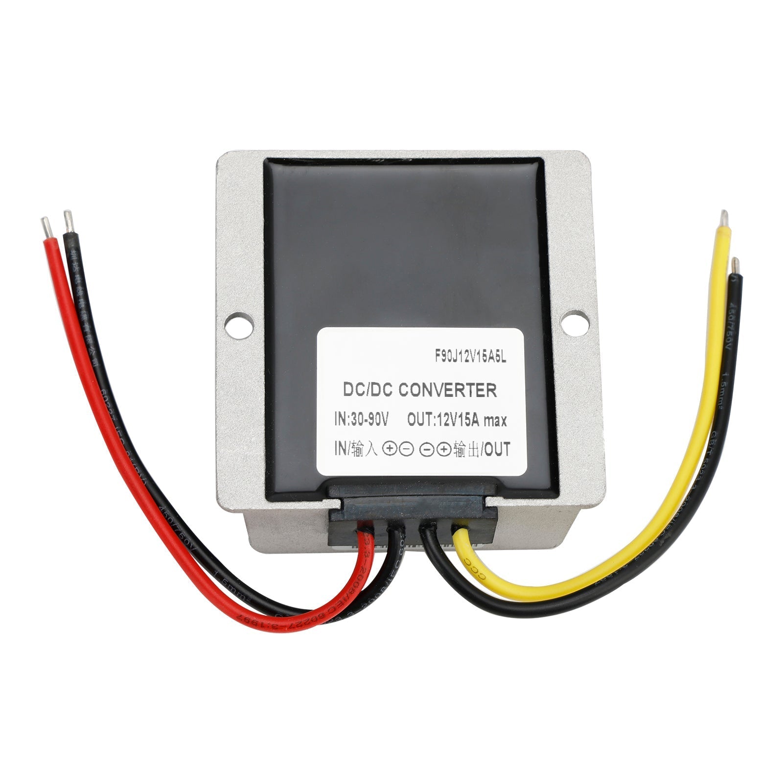 15 Amp Waterproof Step Down Voltage Regulator 30-90V Input 12V DC/DC Converter