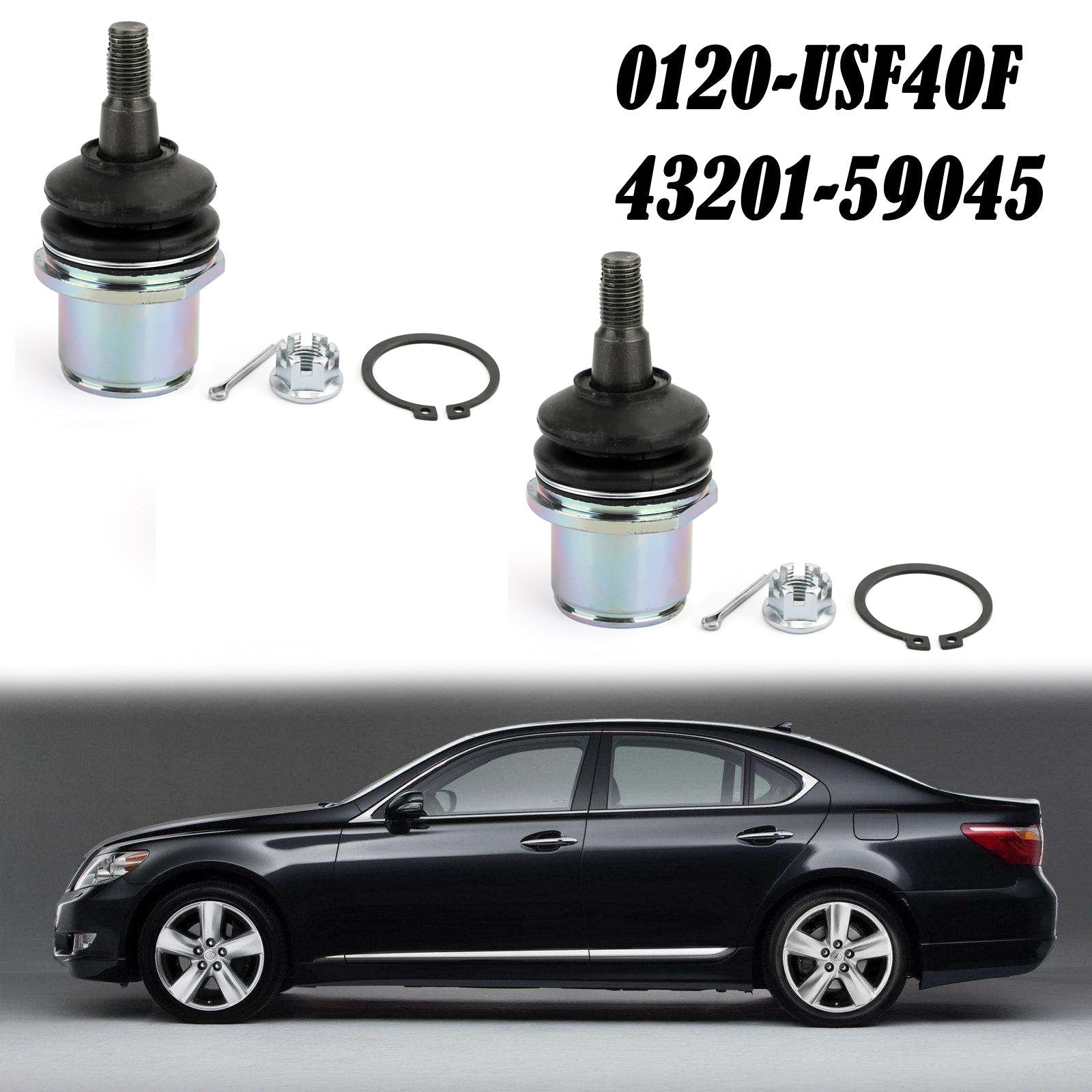 Front Lower Ball Joint Spindle Knuckle Assembly for 2007-2016 Lexus LS460 43201-59045 Pair