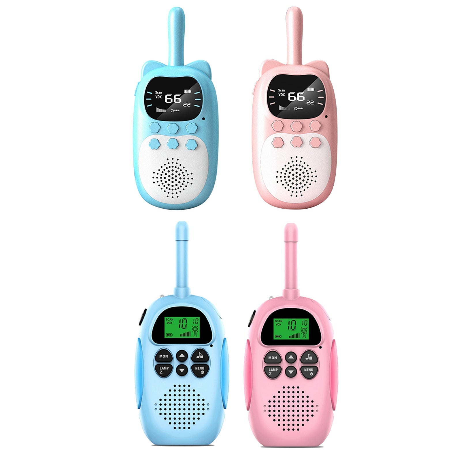Handheld 22 Channel Kids Walkie Talkies 2 Way Radio 3 KM Range 2 Pack Original