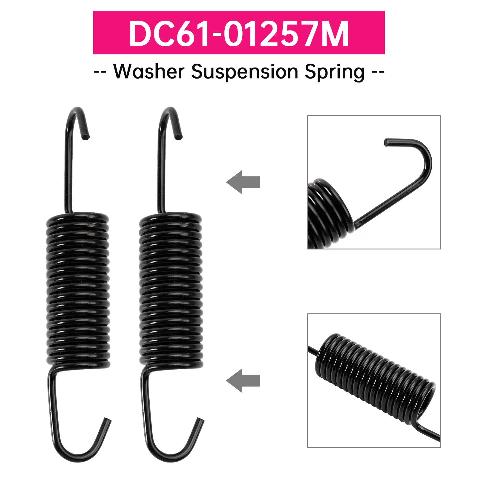 2 Pack Samsung Washer Part DC61-01257M Suspension Spring AP5955135 3990661