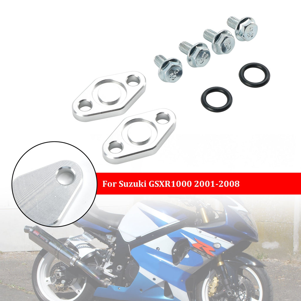 Oil Cooler Block Off Plate Set for 2001-2008 Suzuki GSXR1000