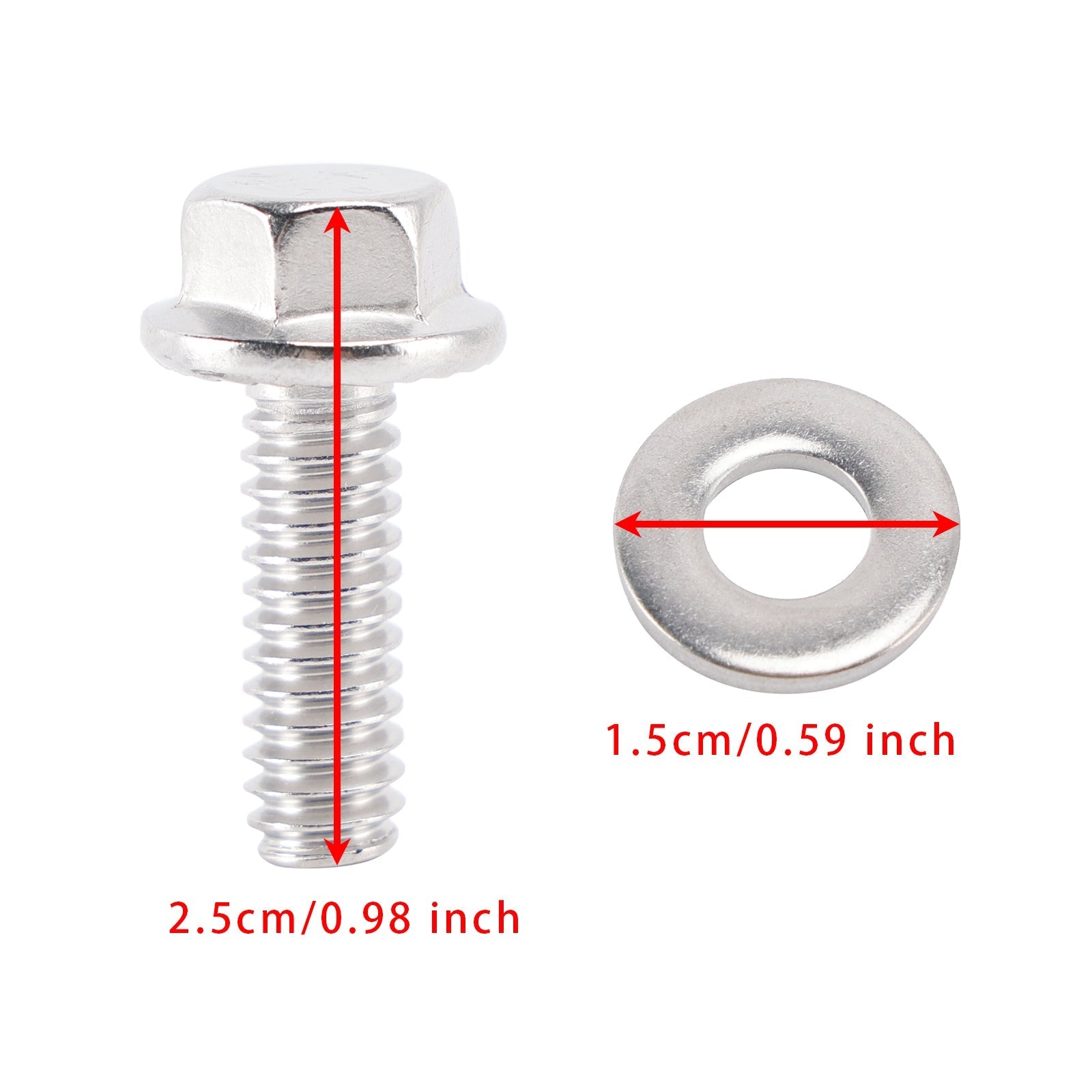 2 Pack 400-7507 Stainless 300 Hex Valve Cover Bolt Kit