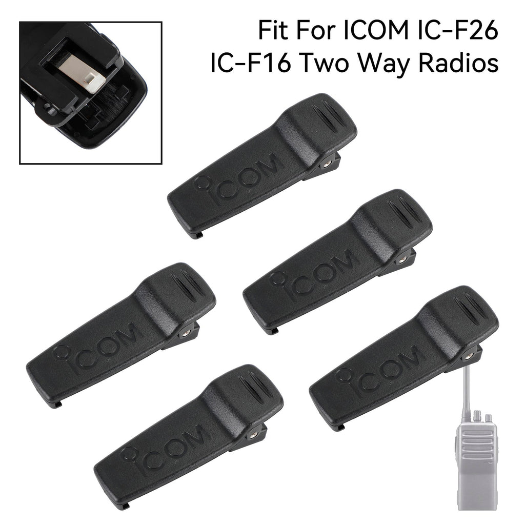 1X/5X Two Way Radio Belt Clip Walkie Talkie Communicator for IC-F26 IC-F16 Fit