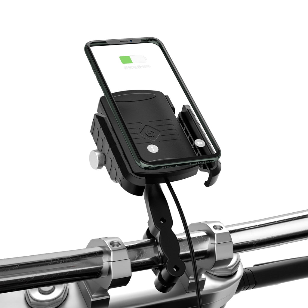 15W Fast Wireless Phone Charger Bracket with QC3.0 for Motorcycle and Scooter BlackB Generic
