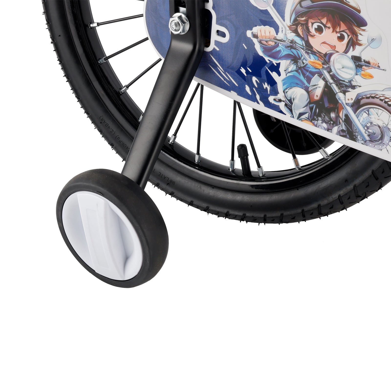 16 and 18 Inch Children's Bicycle with Balance Wheels, Rear Rack and Cargo Basket