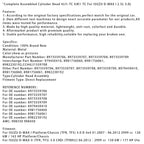 01.2007-06.2012 ISUZU RODEO I (TFR, TFS) 3.0 DiTD (TFR85_) Complete Assembled Cylinder Head 4JJ1-TC 4JK1-TC