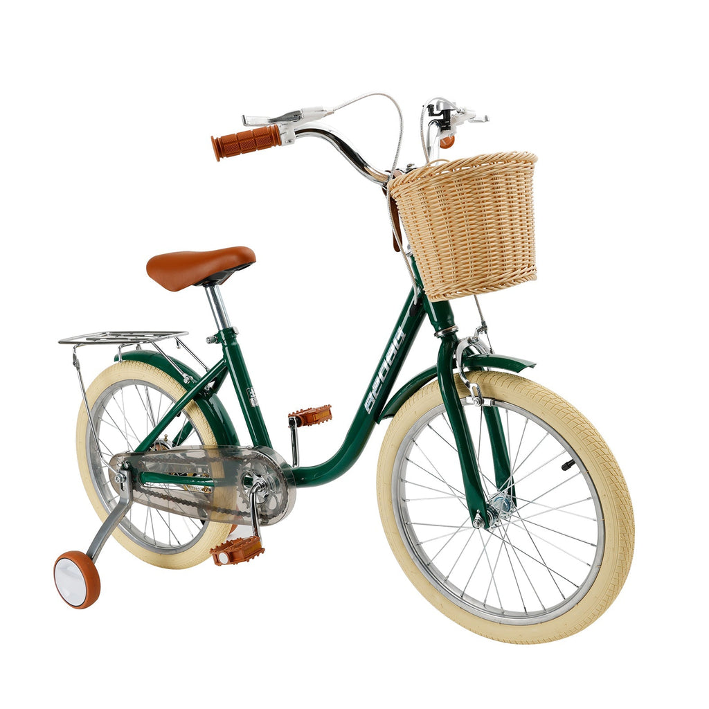 18 Inch Child's Bicycle with Basket for 7-9 Year Old Boys and Girls