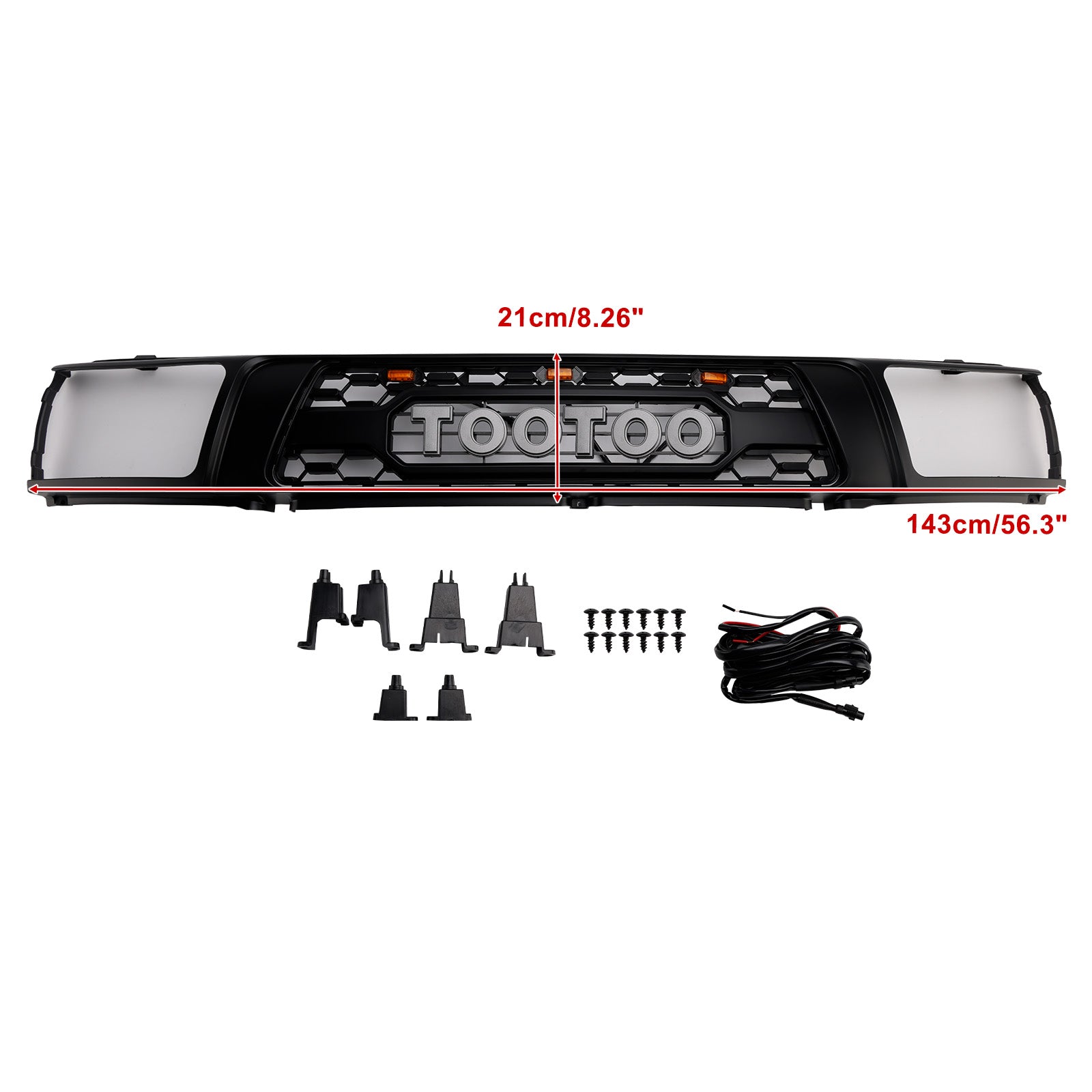 Led Front Grille Bumper for 1992 1993 1994 1995 Toyota 4Runner Matte Black