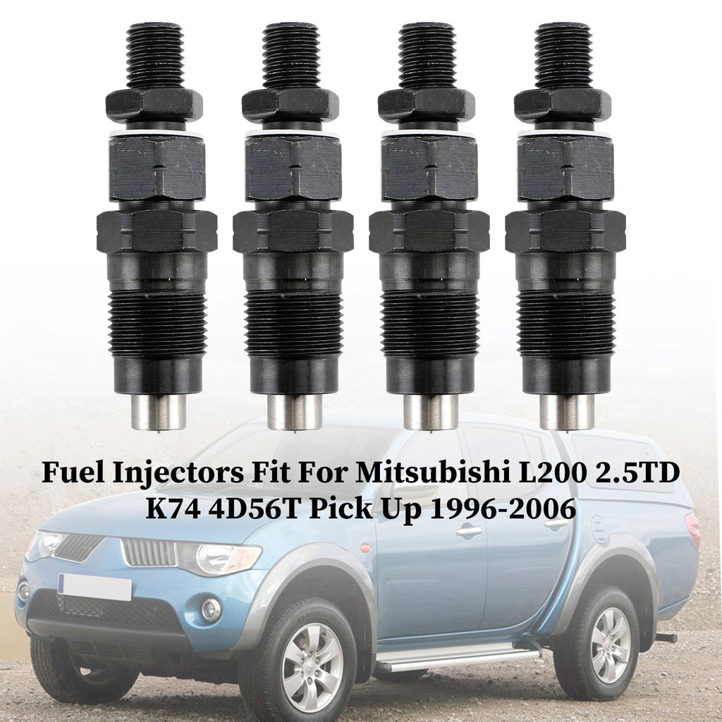 MD196607 4D56T Fuel Injection System 4 Piece Injectors for Mitsubishi L200 Pickup 1996-2006
