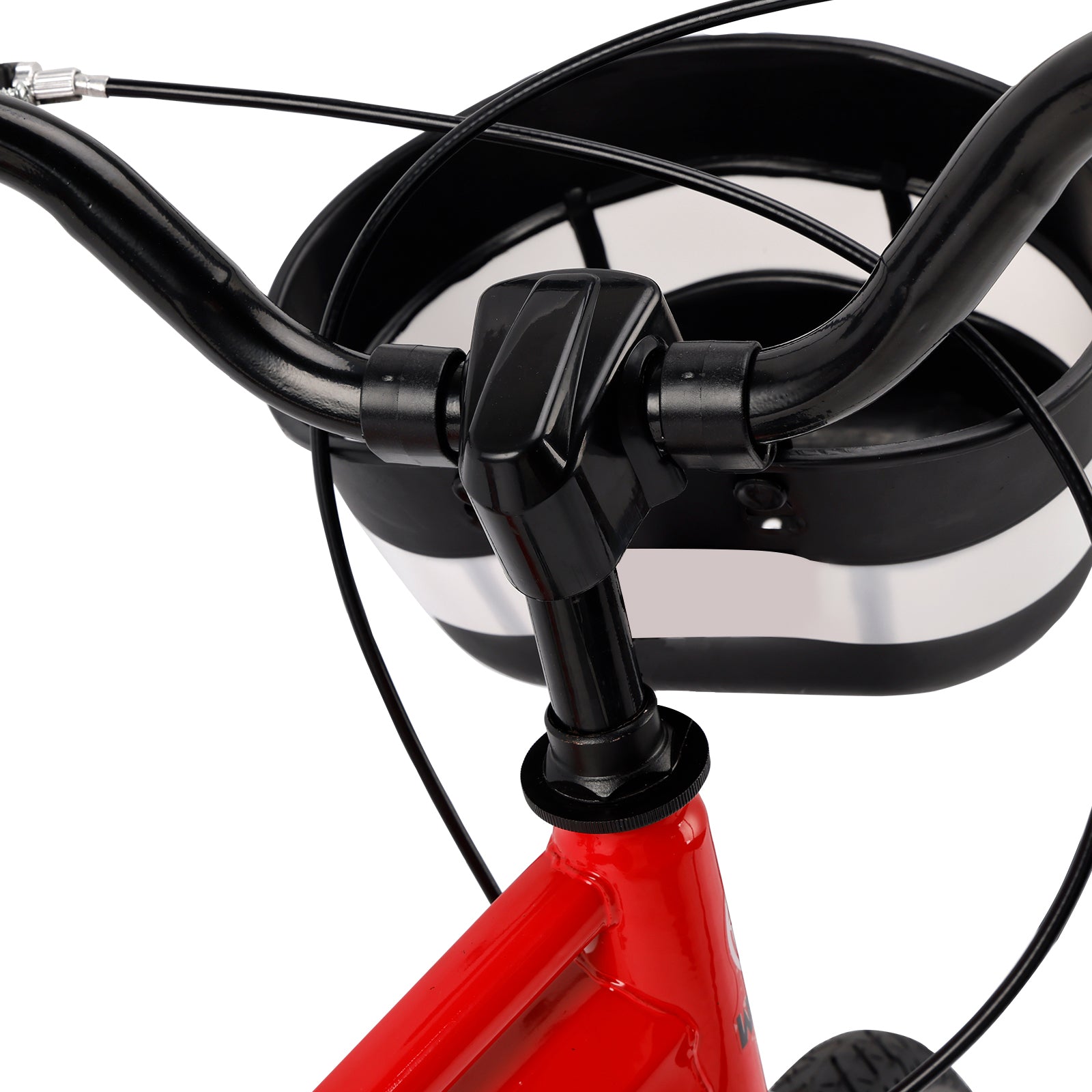 18" Kids Bike for Boys and Girls with auxiliary wheels & Rack Red