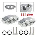 2 Pack LS1 LS2 LS3 LSX Oil Cooler Sandwich Plate -6AN ORB Inlet Outlet Adapter
