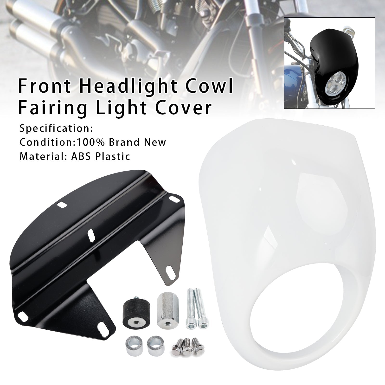 1973 and Later Sportster FX Dyna XL 883 1200 Headlight Fairing Cover Light Shield
