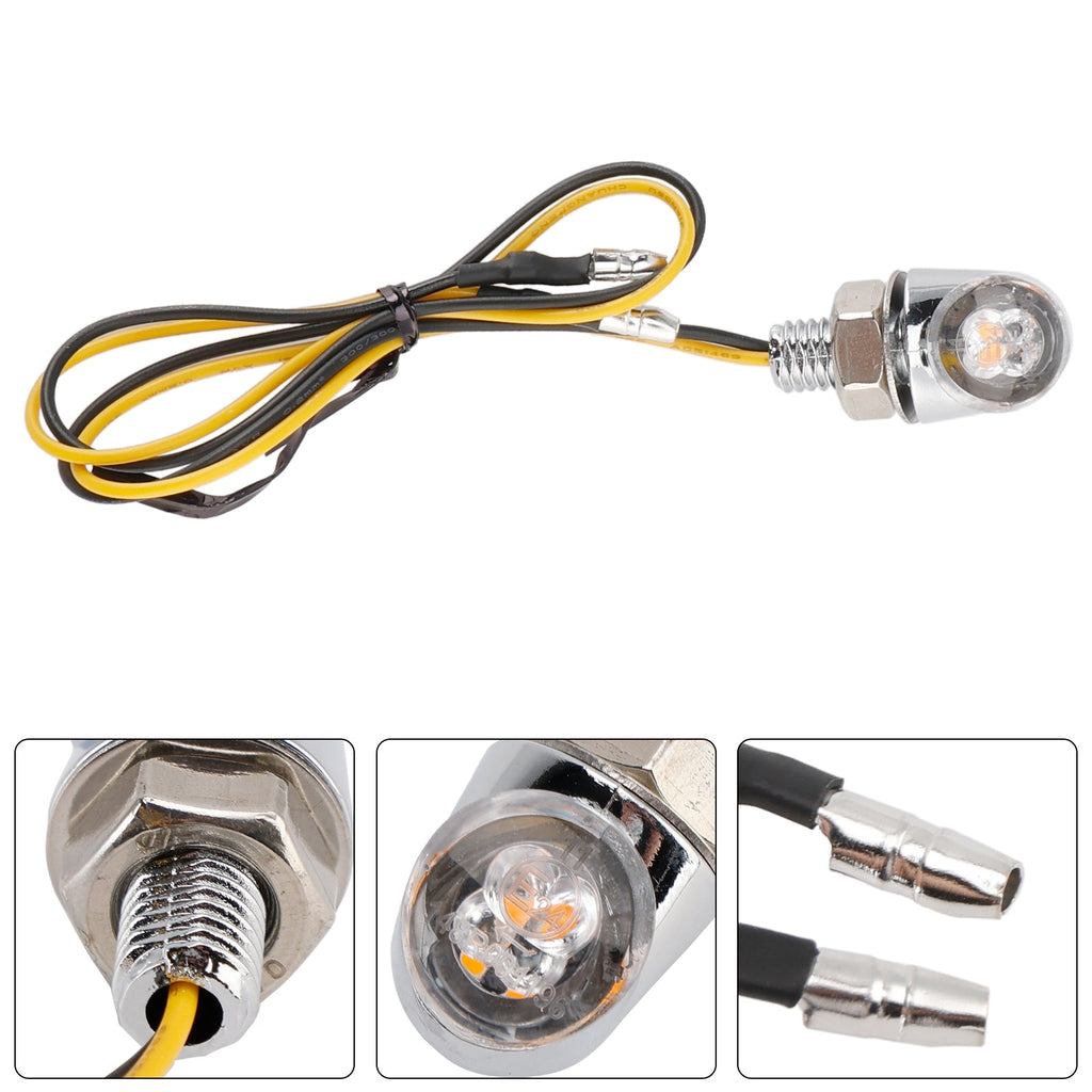 12V Universal Honda Motorcycle 8mm LED Turn Signal Light Indicator