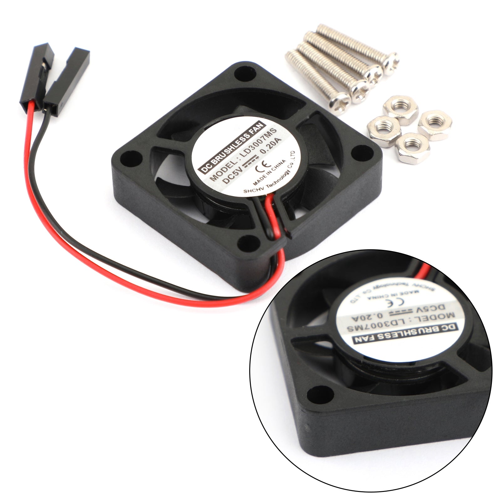 Raspberry Pi 3007 Brushless Cooling Fan 30MM 2 Connector 5 Volt Radiator