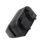 12V/24V Dual Socket Cigarette Lighter Charger Panel with 2 Hole Installation for Vehicles and Marine Use