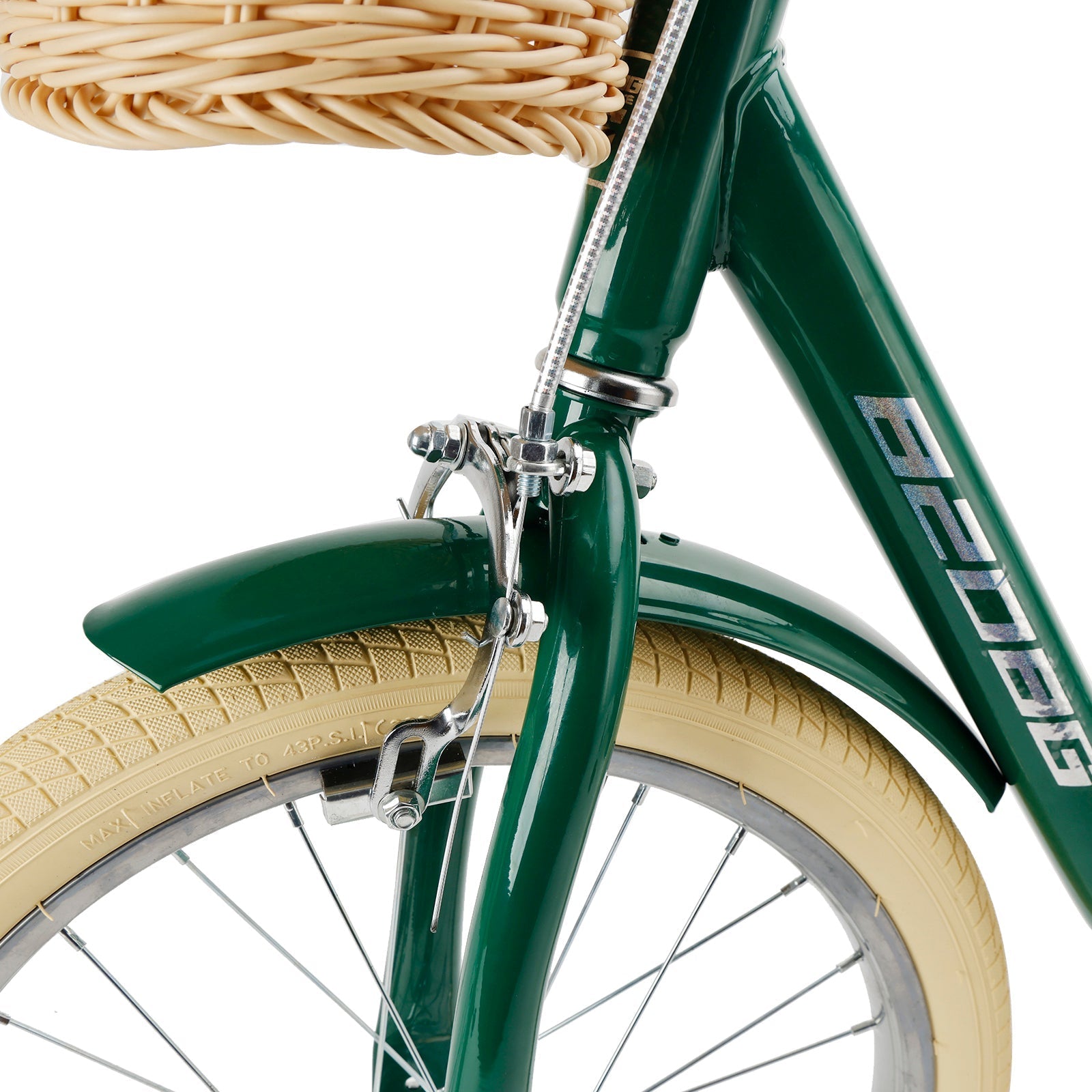 18 Inch Children's Bike for Boys and Girls Ages 7-9 with Front Basket