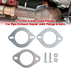 Exhaust Pipe Repair Flanges Steel 2.5" 64mm Joint Connectors with Hardware