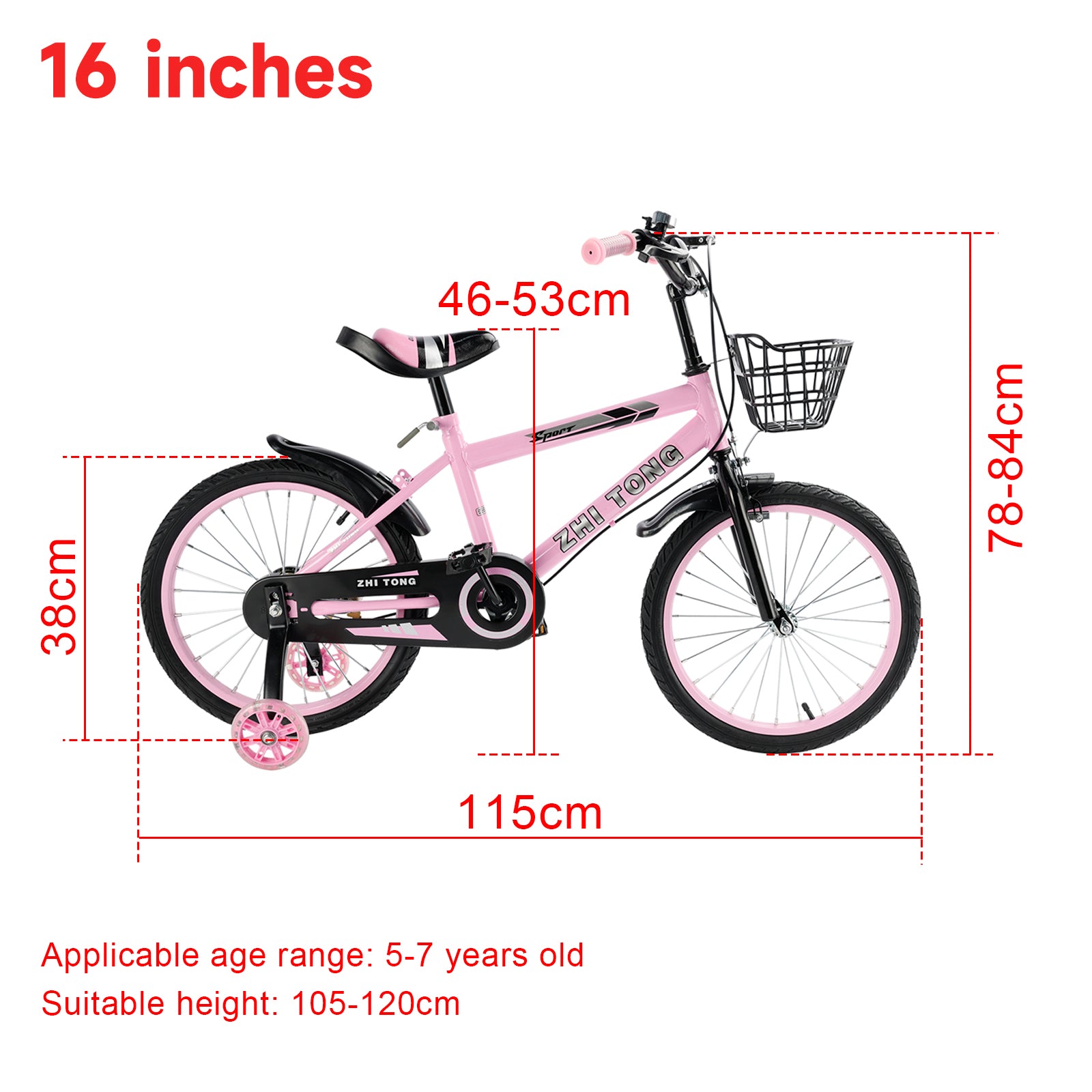 14 16 18 Inch Children's Bicycle Lightweight Kid Bike Multiple Sizes