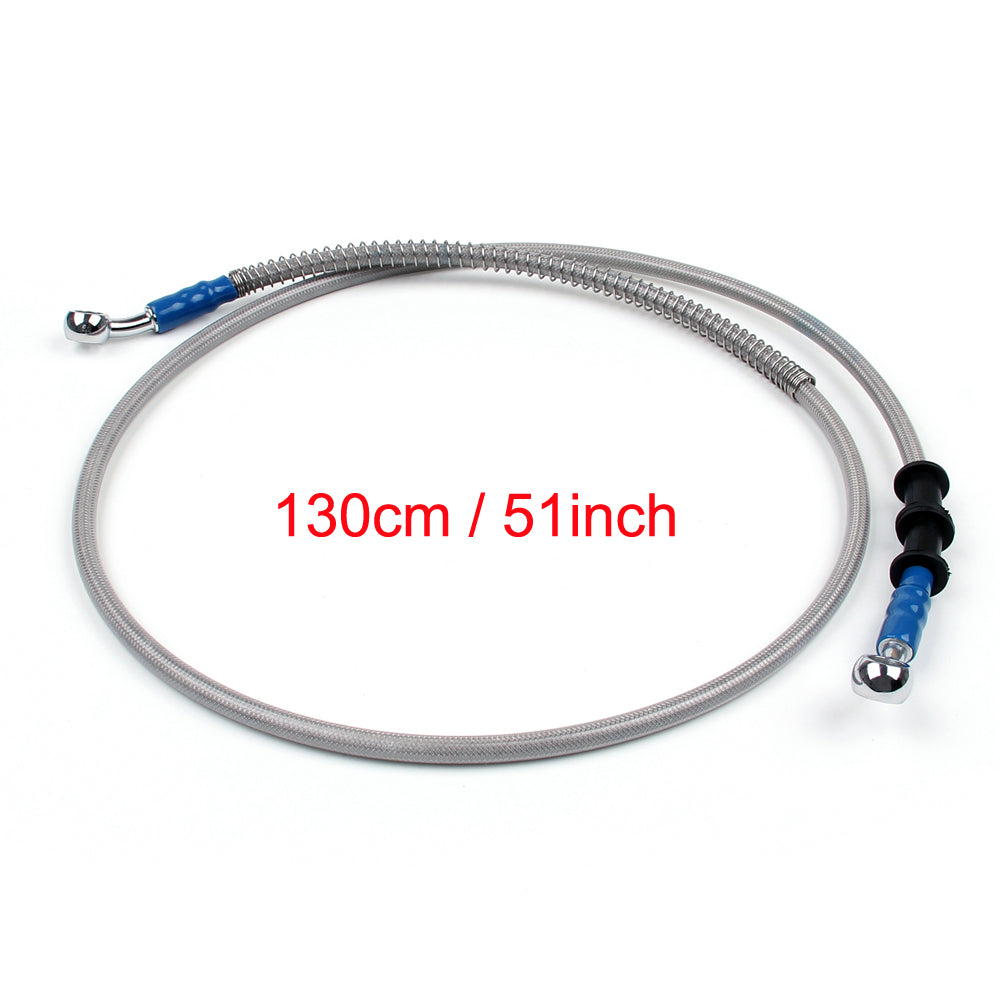 130cm/51 Generic Brake Line Hose with M10 Banjo Fitting Stainless Steel End