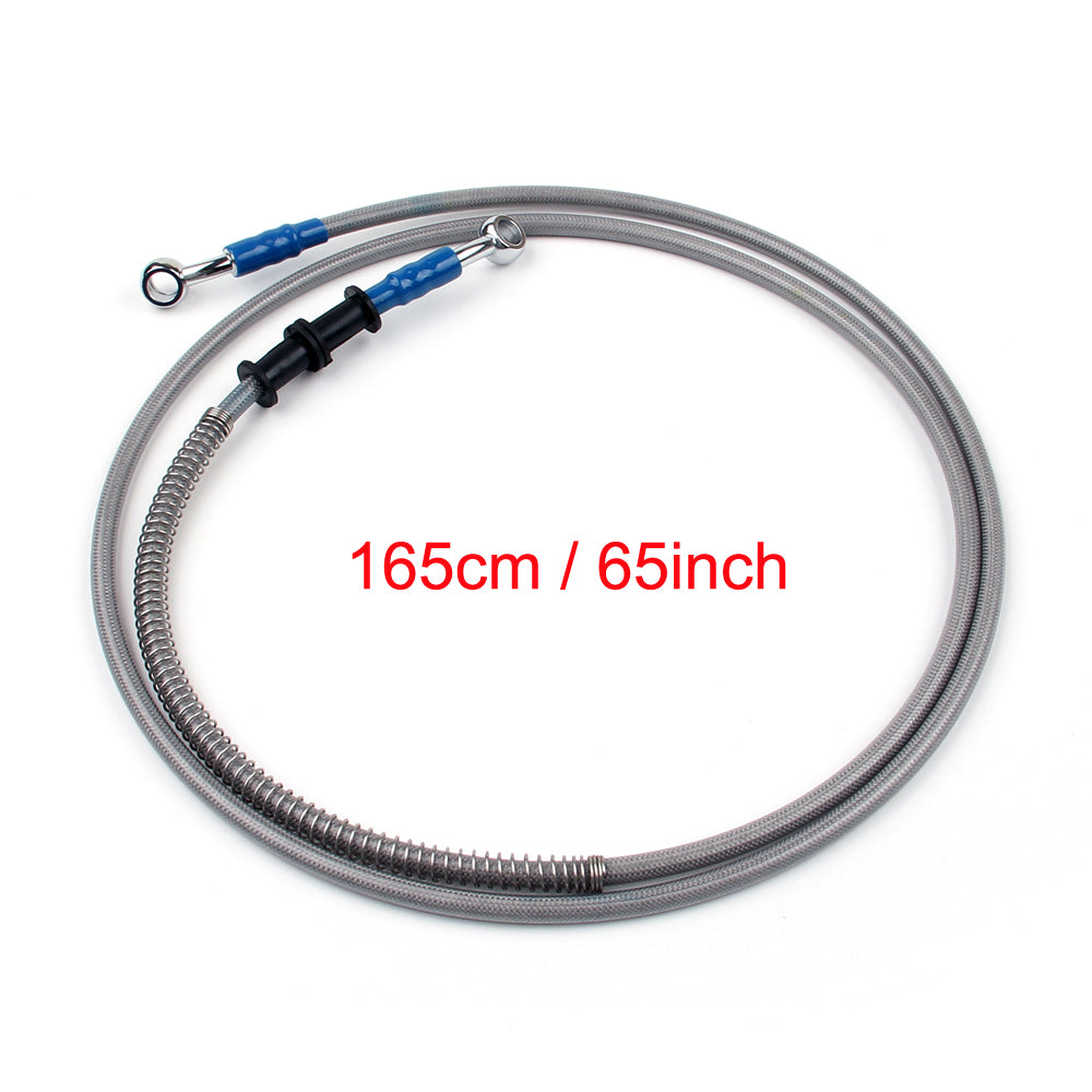 165cm/65 Generic Brake Hose M10 Stainless Steel Banjo Fitting Oil Line Connector