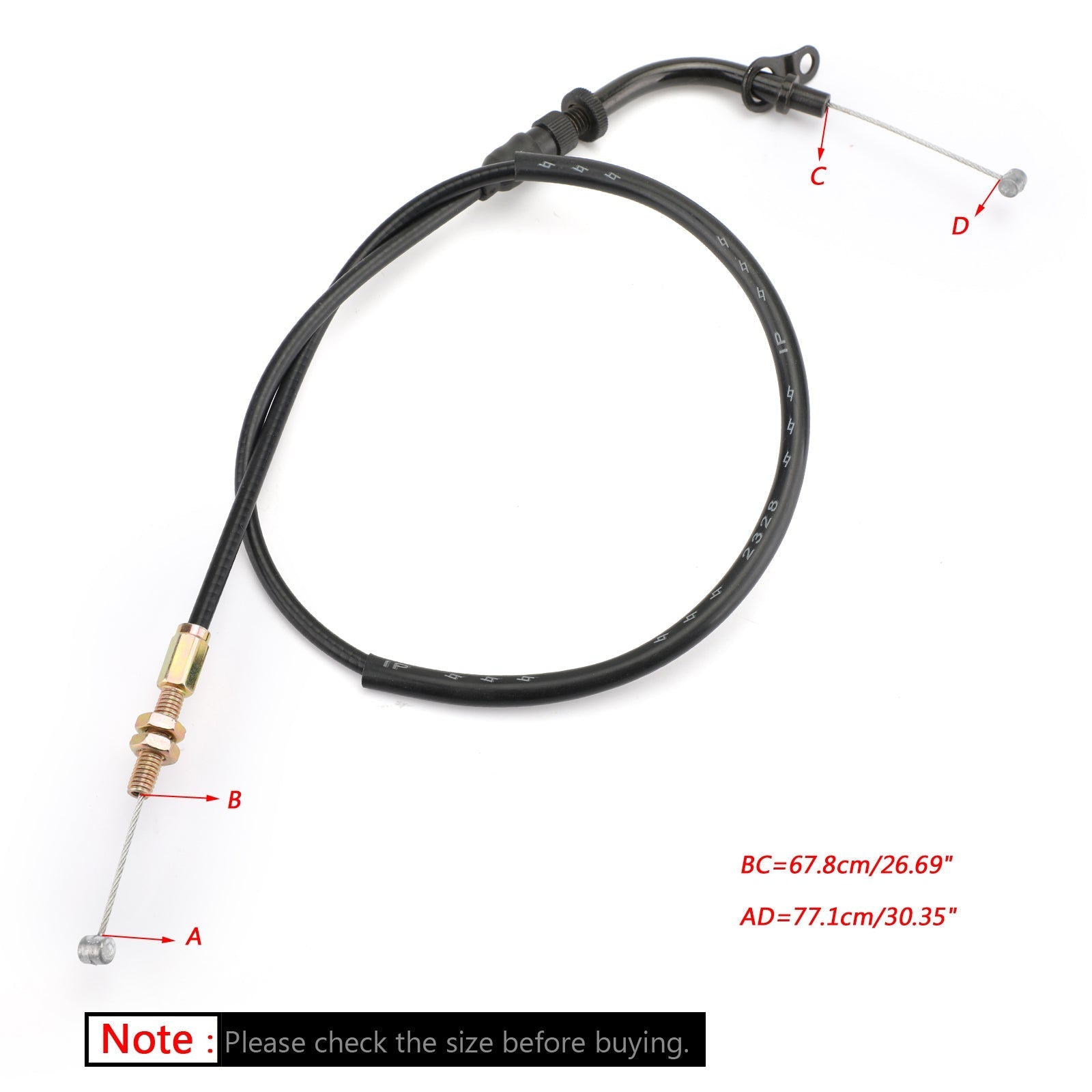 Black Throttle Control Cable Wire for Suzuki GSF250 Bandit 250 74A