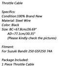 Black Throttle Wire Cable for Generic Suzuki GSF250 74A Bandit 250