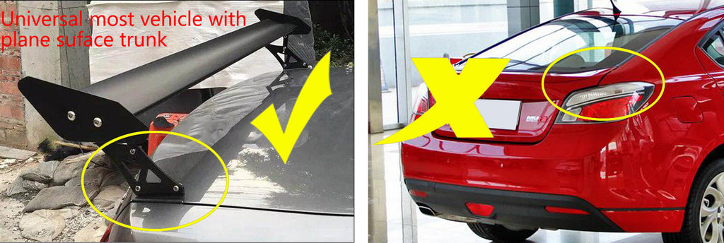 135cm Aluminum Adjustable Racing GT Hatch Rear Wing Spoiler Universal