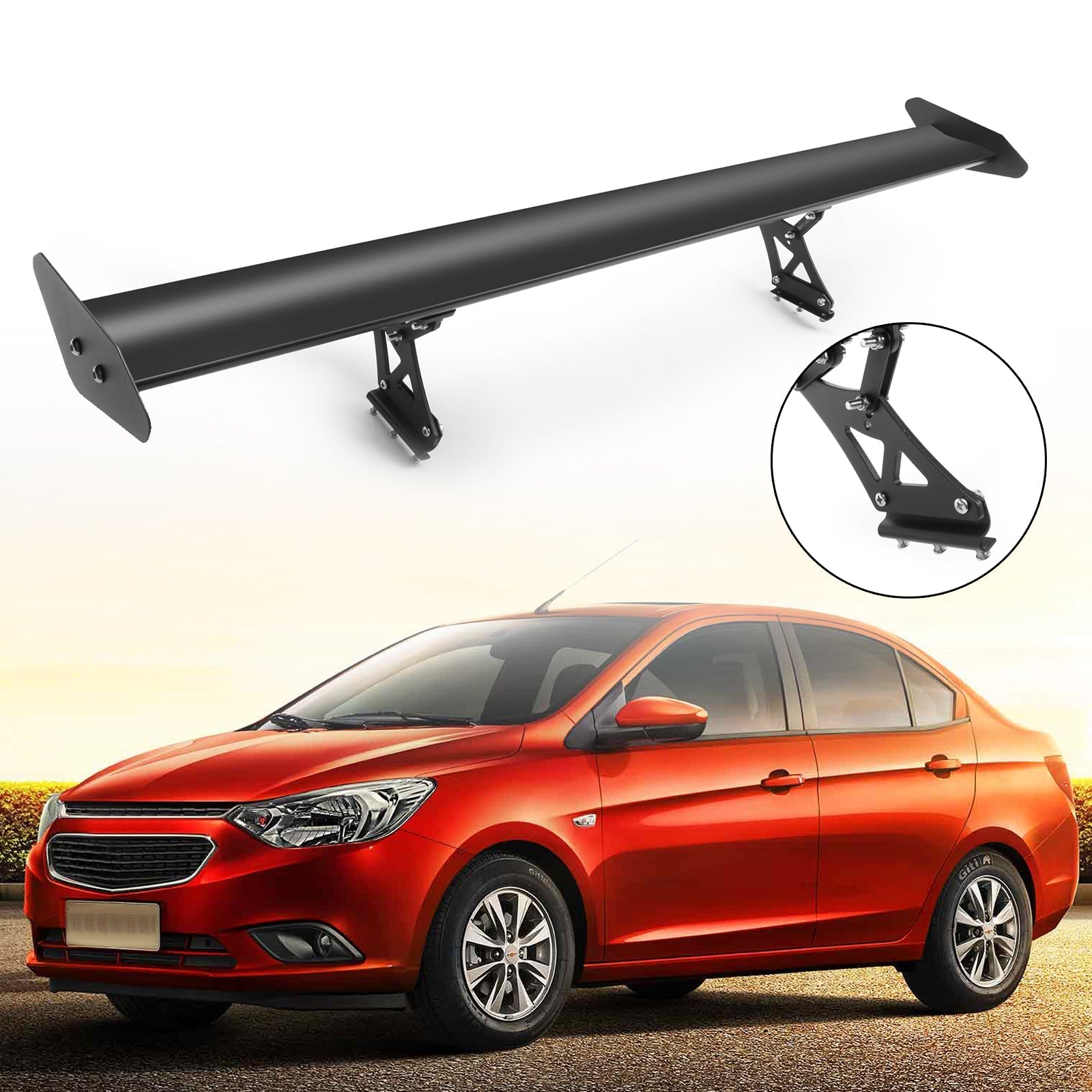 135cm Aluminum Adjustable Racing GT Hatch Rear Wing Spoiler Universal