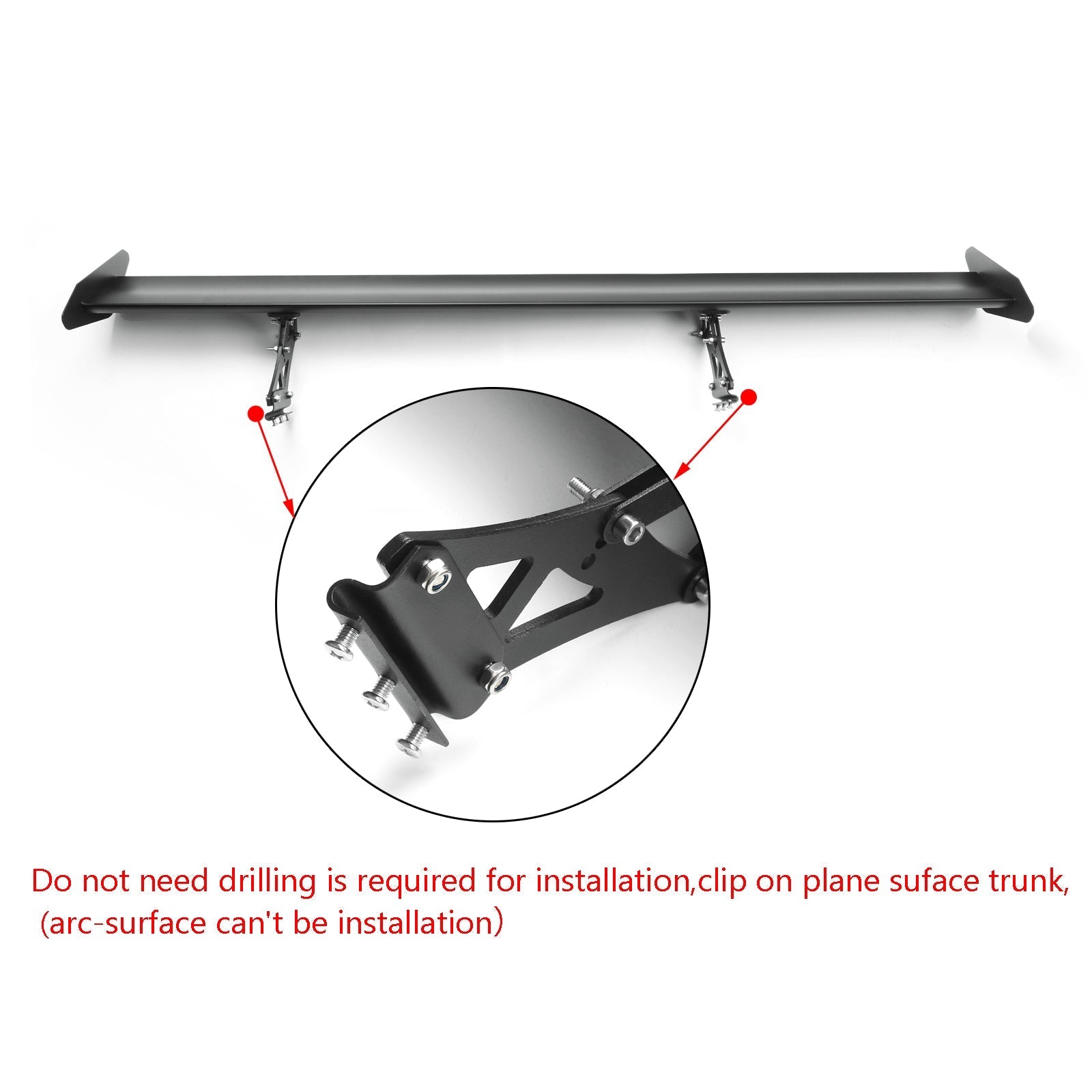 135cm Aluminum Adjustable Racing GT Hatch Rear Wing Spoiler Universal