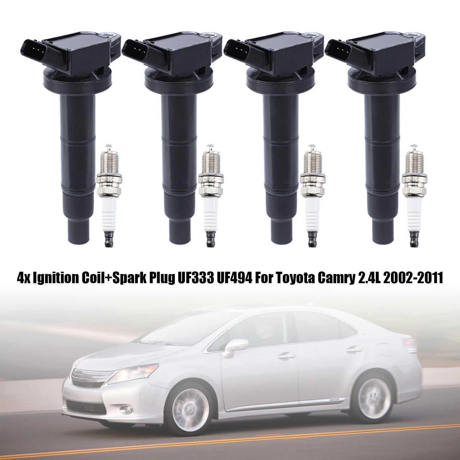 2001-2003 RAV4 2.0L 4-Cylinder Ignition Coils with Spark Plugs UF333 UF494