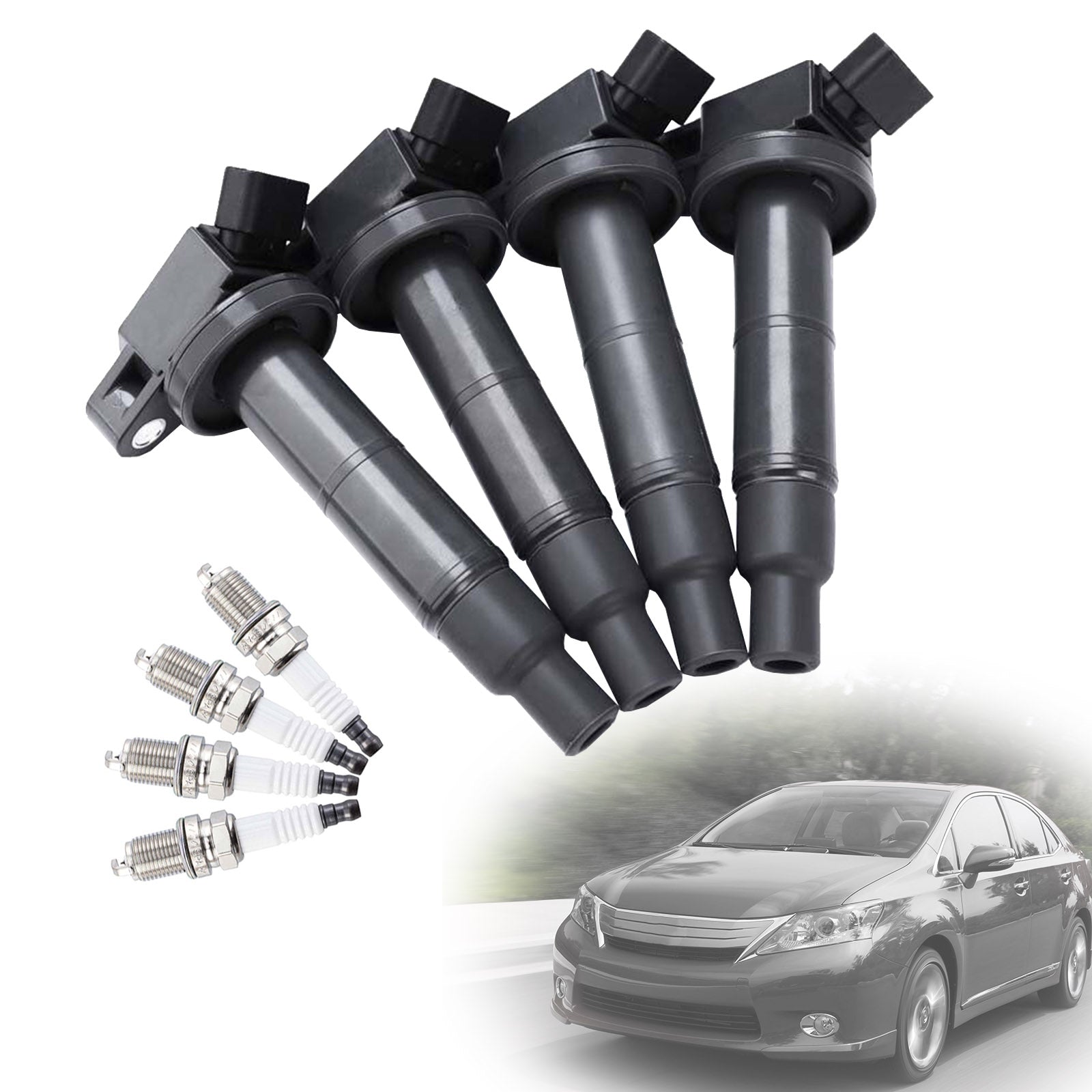 2001-2003 RAV4 2.0L 4-Cylinder Ignition Coils with Spark Plugs UF333 UF494