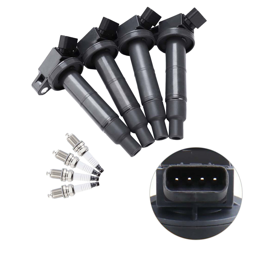 2001-2003 RAV4 2.0L 4-Cylinder Ignition Coils with Spark Plugs UF333 UF494