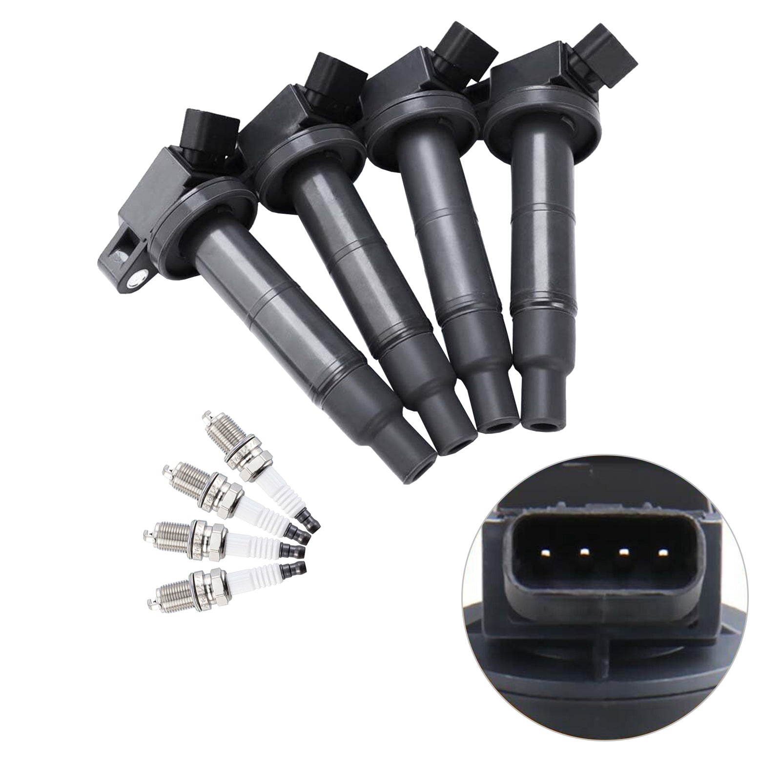 Toyota RAV4 2001 2002 2003 Ignition Coil and Spark Plug Set UF333 UF494 2.0L 4-Cylinder