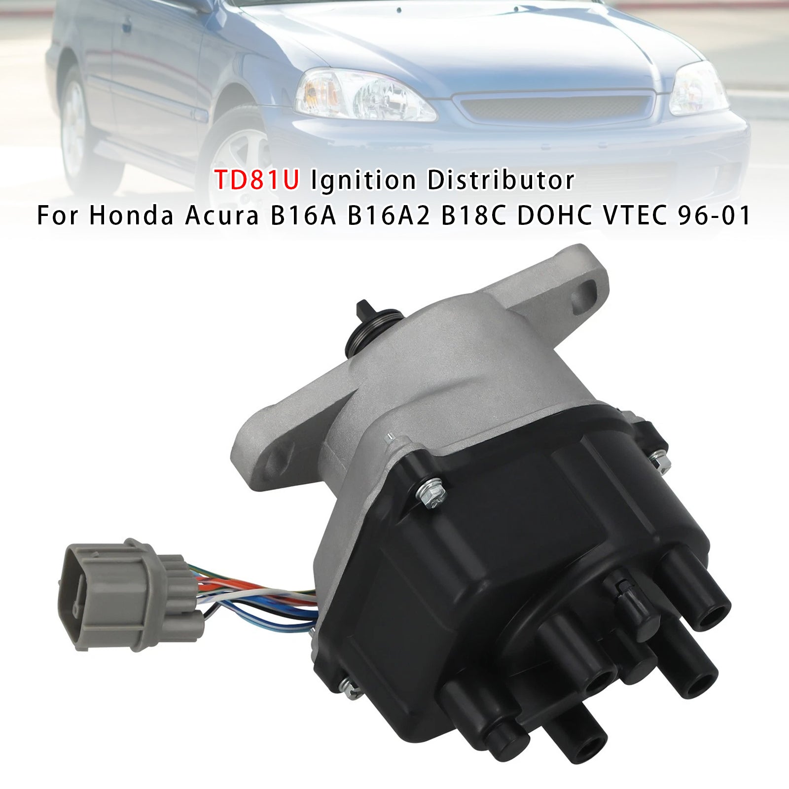 TD81U Ignition Distributor for 1996 1997 Honda Del Sol B16A3 1.6L VTEC Engine
