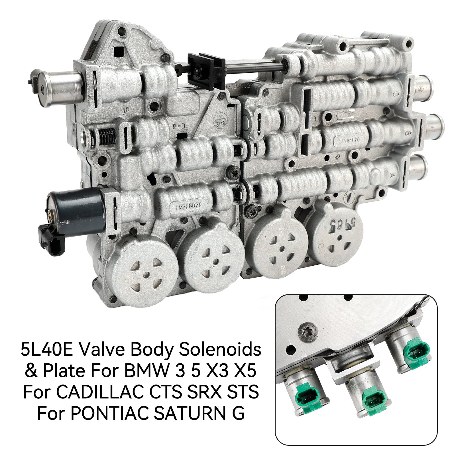 5L40E Valve Body Solenoid Kit with Plate for 2001-2007 Cadillac CTS P1347406 2.6L 2.8L 3.2L 3.6L