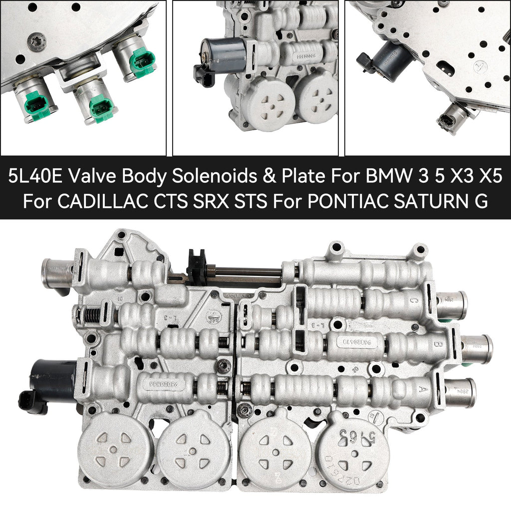 5L40E Valve Body Solenoid Kit with Plate for 2001-2007 Cadillac CTS P1347406 2.6L 2.8L 3.2L 3.6L